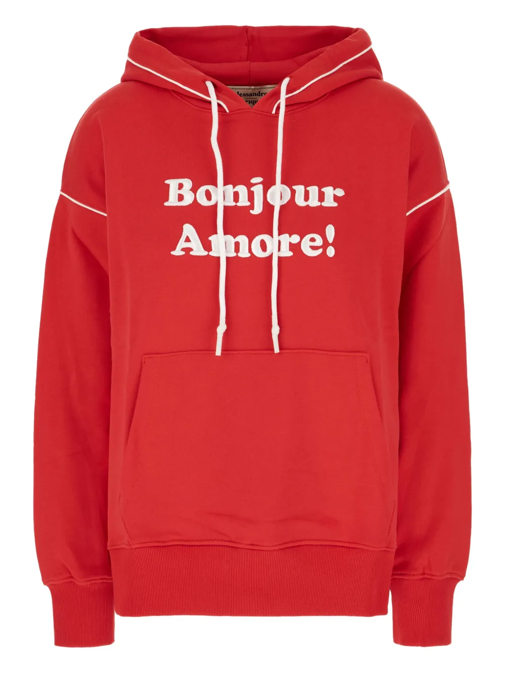 embroidered-detail hoodie