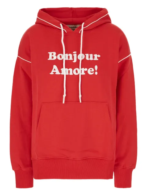 alessandro enriquez embroidered-detail hoodie