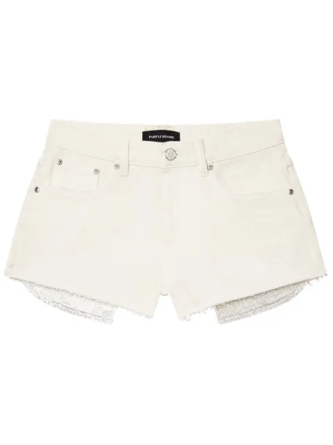 Purple Brand rhinestone denim shorts