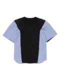 sacai stripe-detailed T-shirt - Black