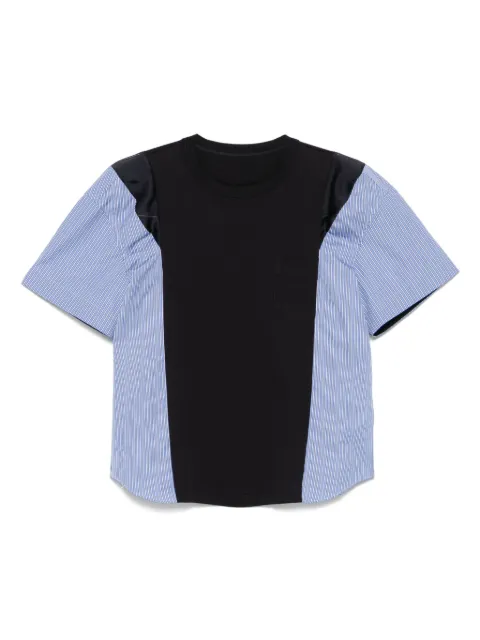 sacai playera con detalle de rayas