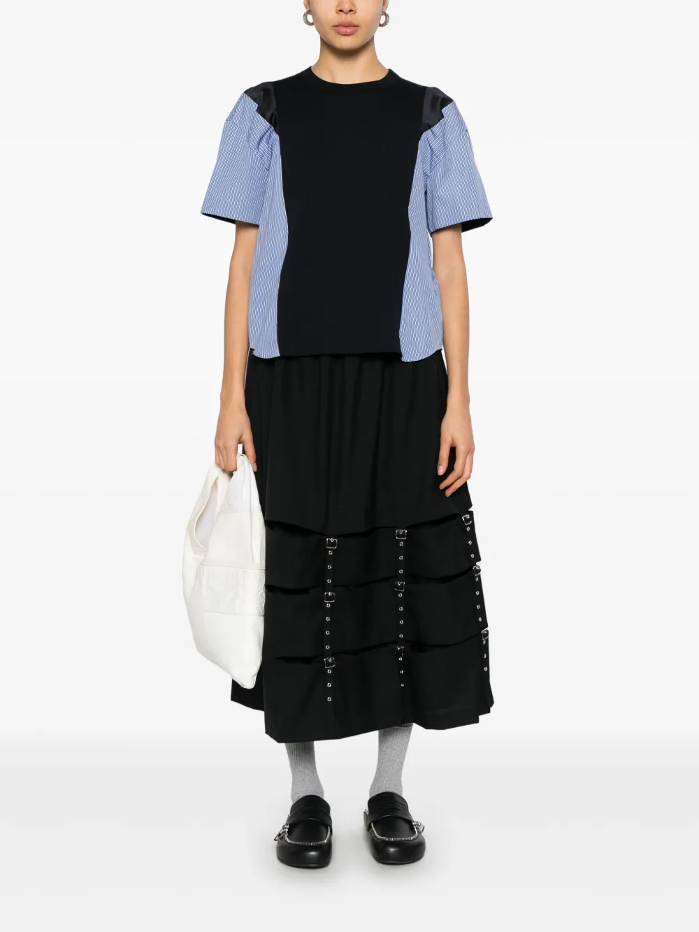 sacai Camisa com detalhe de listras | Camisetas | Image 2