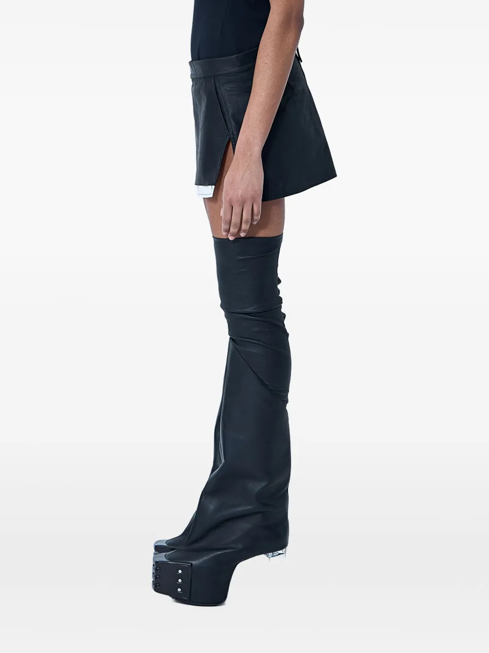 Rick Owens Mini-rok met uitgesneden details Zwart