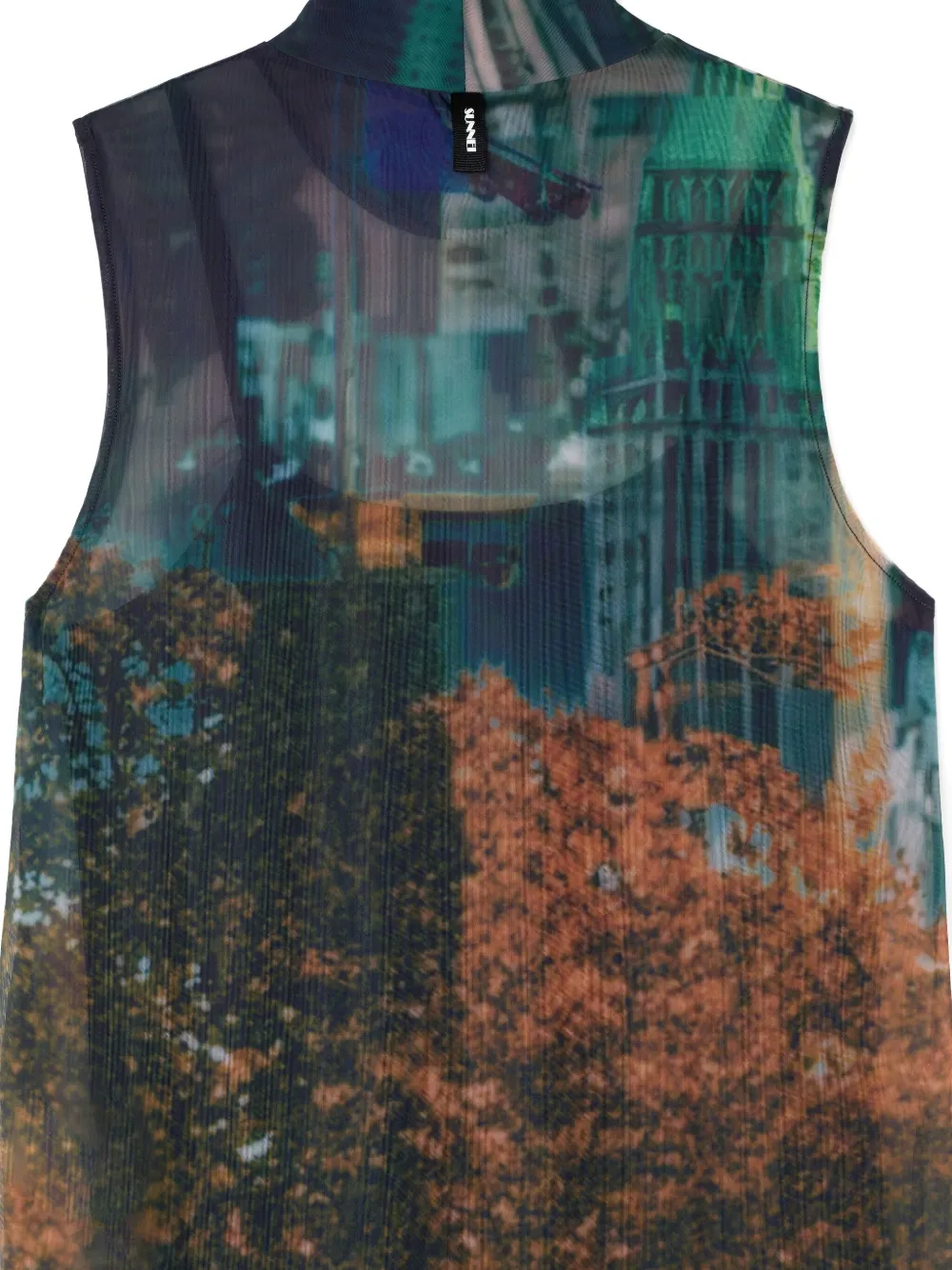 Sunnei Midi-jurk met Veronique-print Blauw
