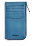 Shinola card slots zip wallet - Blue