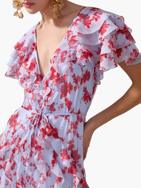 Carolina Herrera floral-print ruffled gown E2511N700WLH - 3