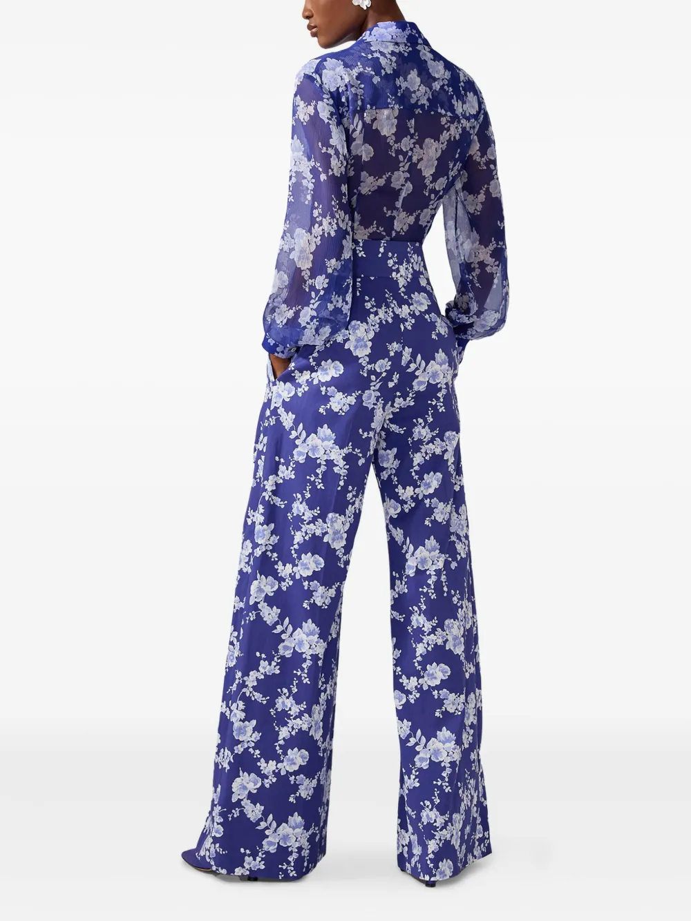 Carolina Herrera Shirt met bloemenprint Blauw