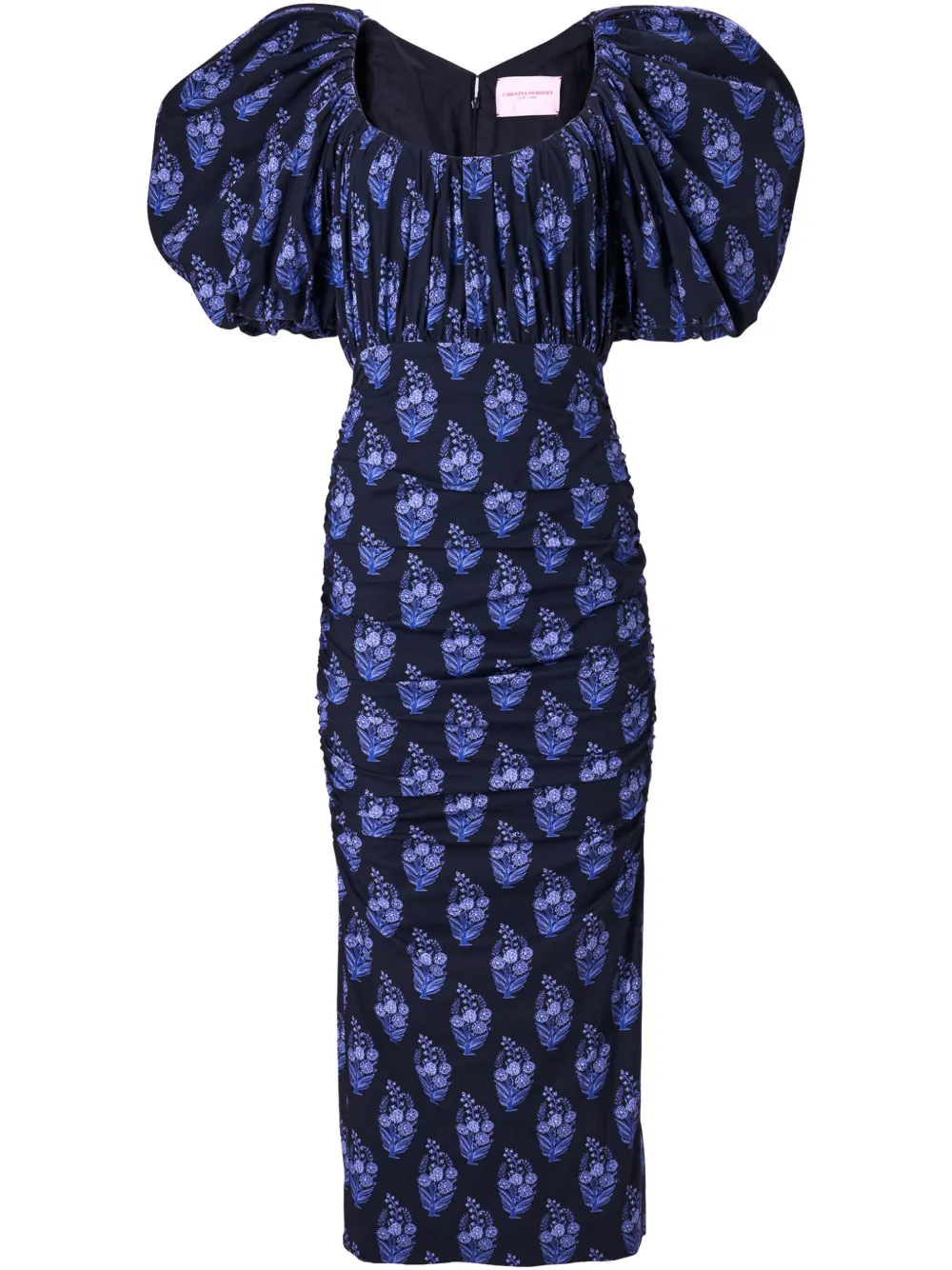 Carolina Herrera Jurk met ballonmouwen Blauw