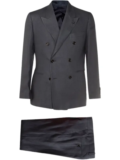 Lardini brooch-detail suit
