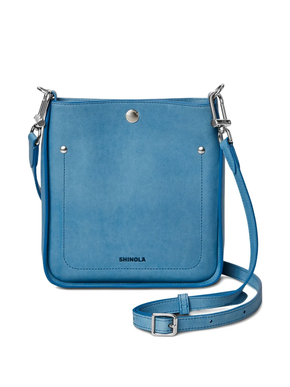 Shinola Boekentas met bandje met studs Blauw