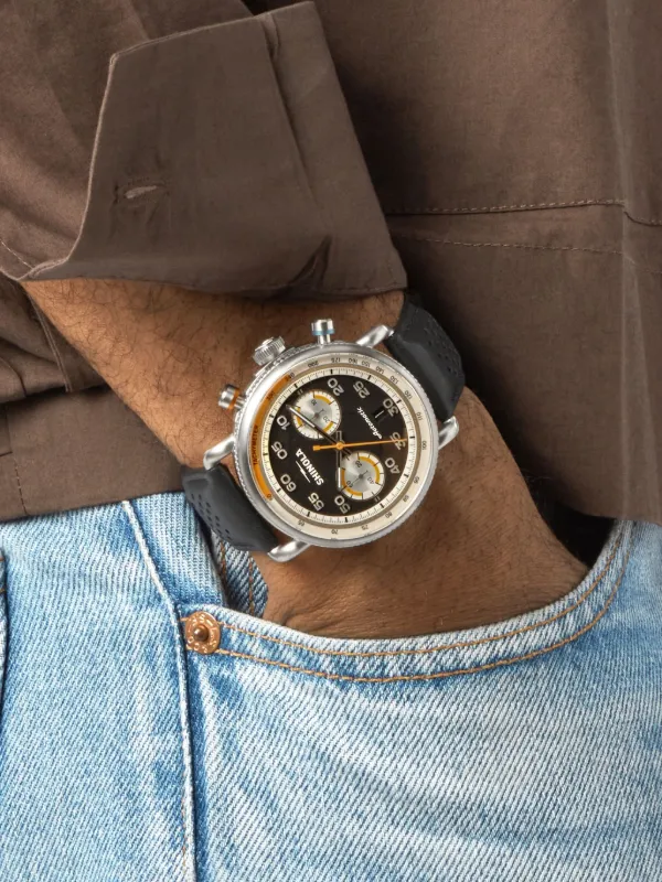 Shinola Canfield Model C56 2 Eye Chrono 42mm | Black | FARFETCH