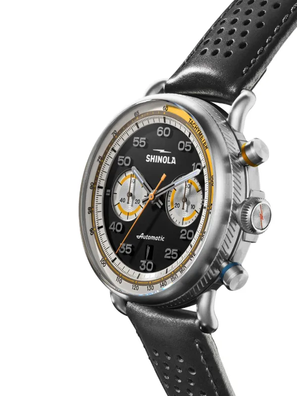 Shinola Canfield Model C56 2 Eye Chrono 42mm | Black | FARFETCH