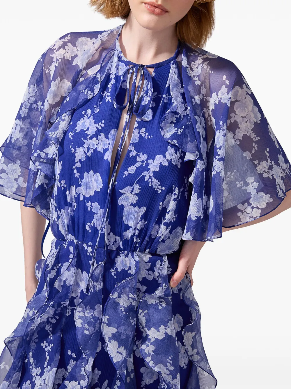 Carolina Herrera Jurk met bloemenprint Blauw