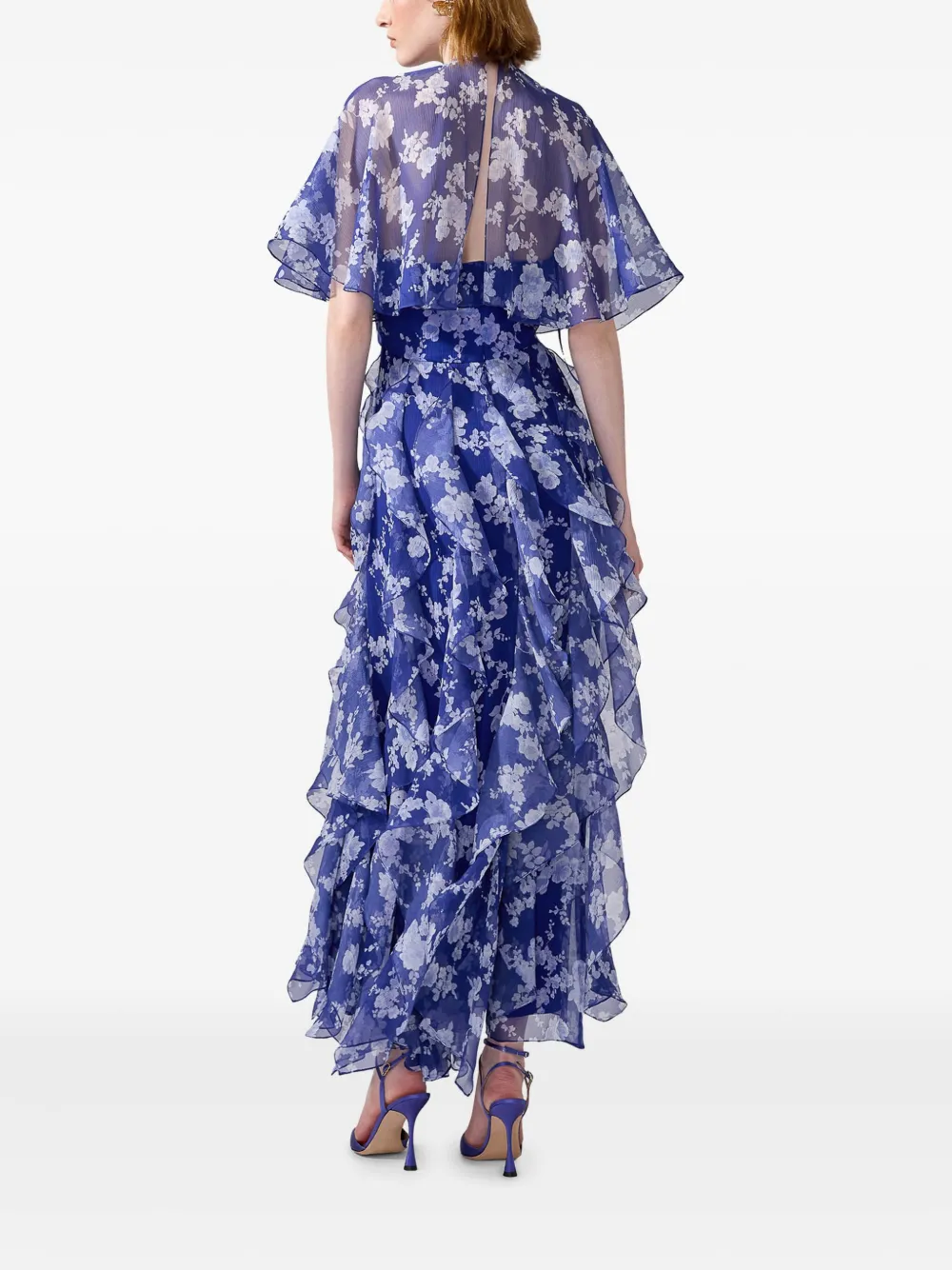 Carolina Herrera Jurk met bloemenprint Blauw