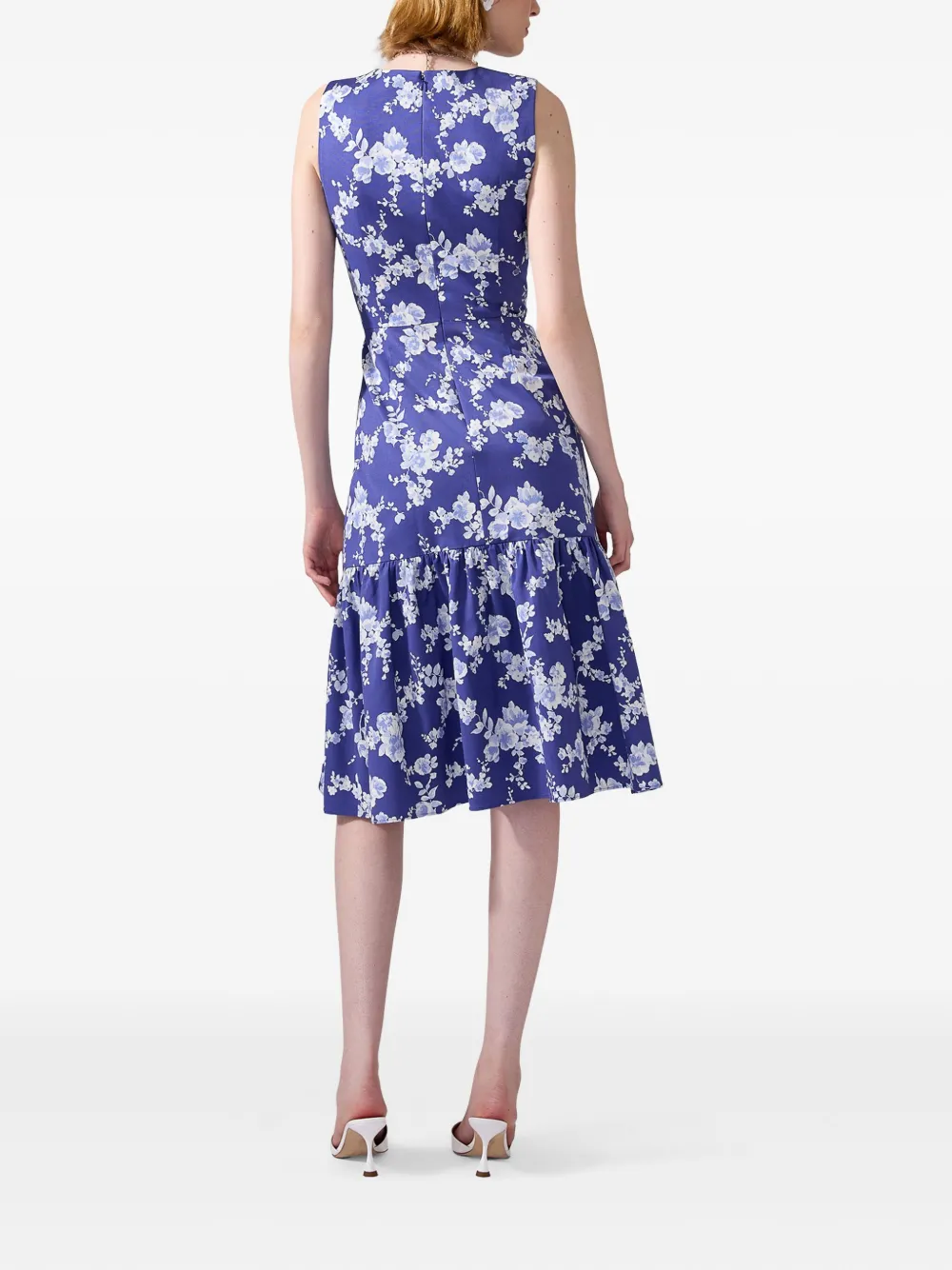 Carolina Herrera Jurk met bloemenprint Blauw