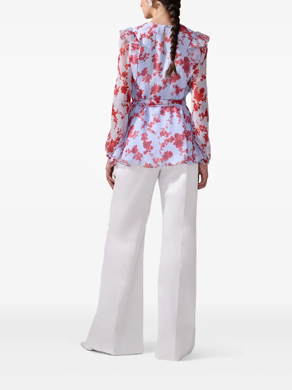 Carolina Herrera Top met bloemenprint Blauw