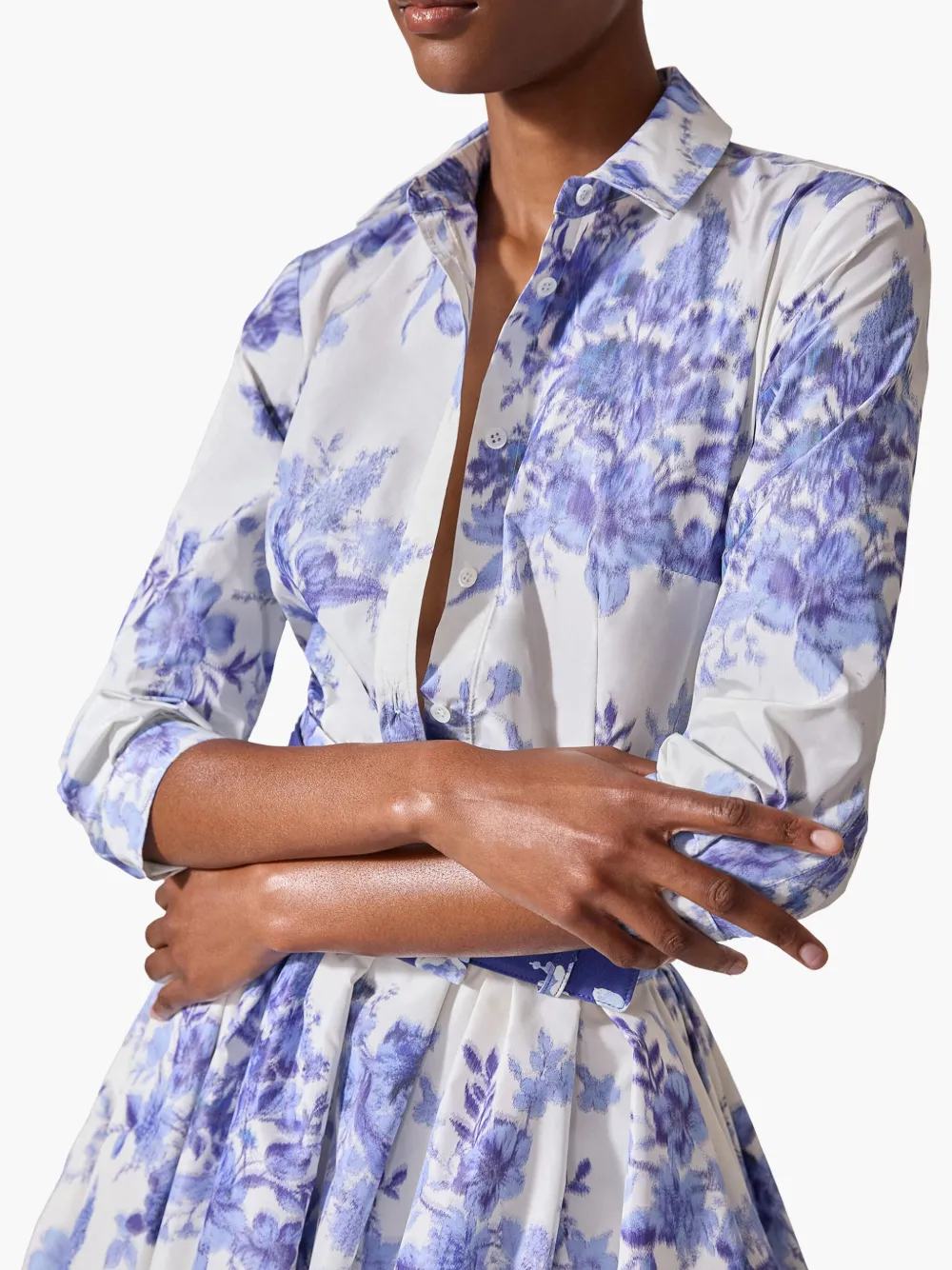 Carolina Herrera Chiné rok met bloemenprint Beige
