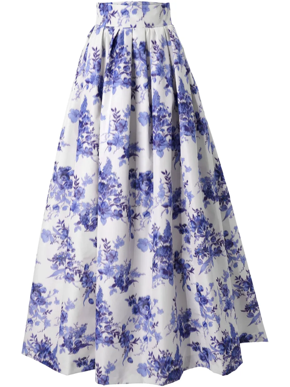 Carolina Herrera Chiné rok met bloemenprint Beige