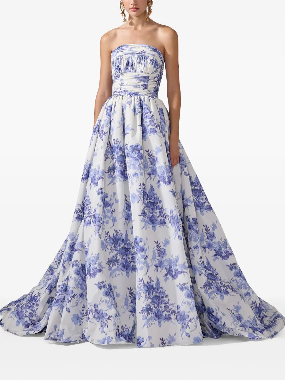 Carolina Herrera Strapless avondjurk - Beige