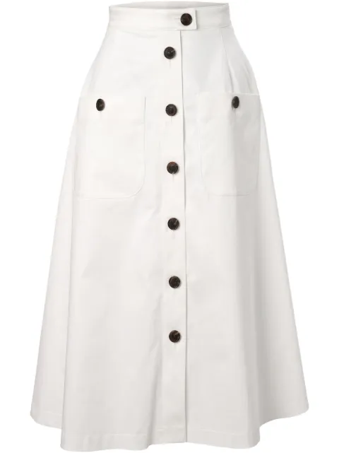 Carolina Herrera poplin midi skirt