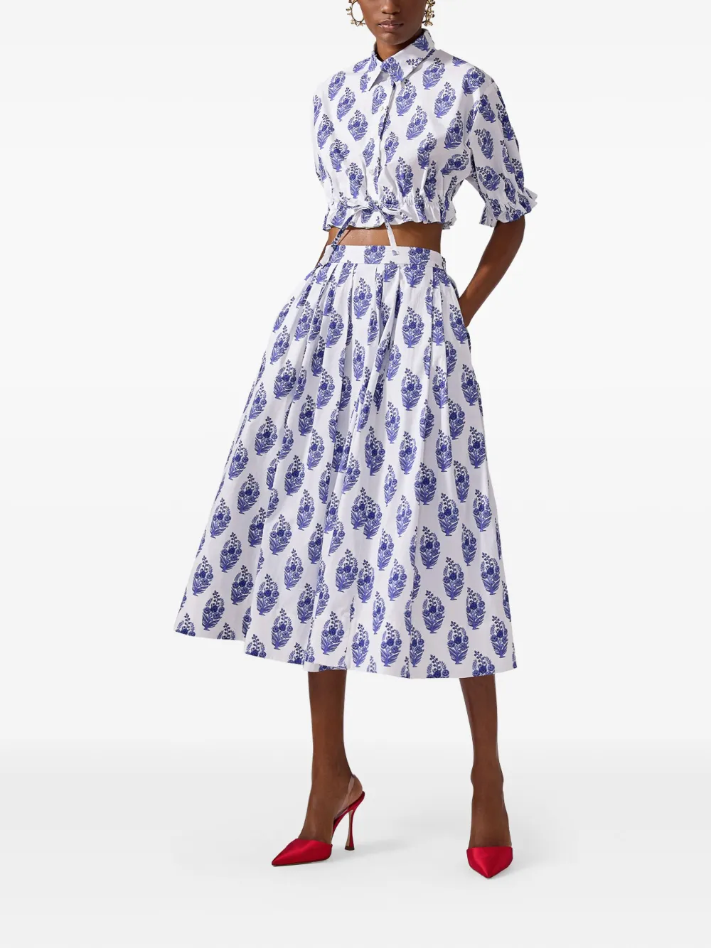 Carolina Herrera Blouse met bloemenprint - Wit