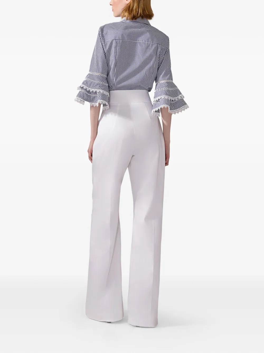 CAROLINA HERRERA LACE-TRIM SHIRT