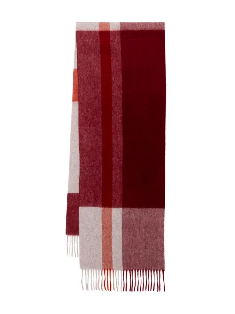 N.Peal cashmere checked scarf