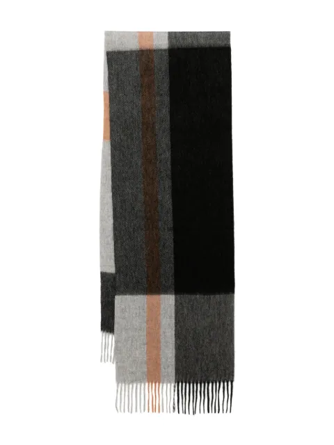 N.Peal cashmere checked scarf