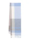 N.Peal cashmere checked scarf - Blue