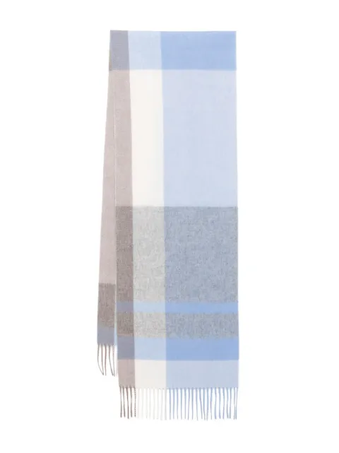 N.Peal cashmere checked scarf