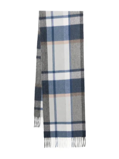 N.Peal cashmere checked scarf