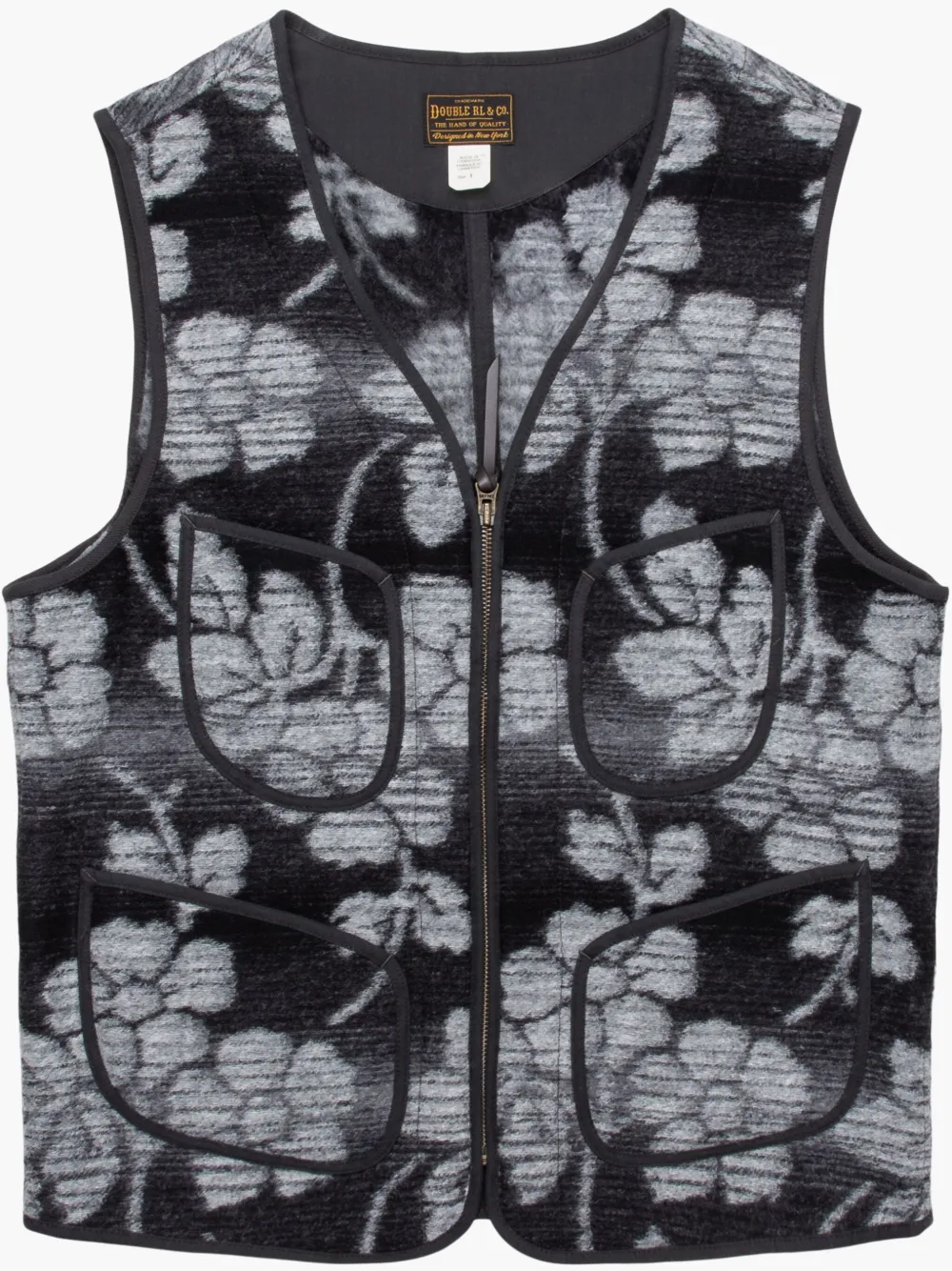 Ralph Lauren RRL Clarence gilet met jacquard Zwart