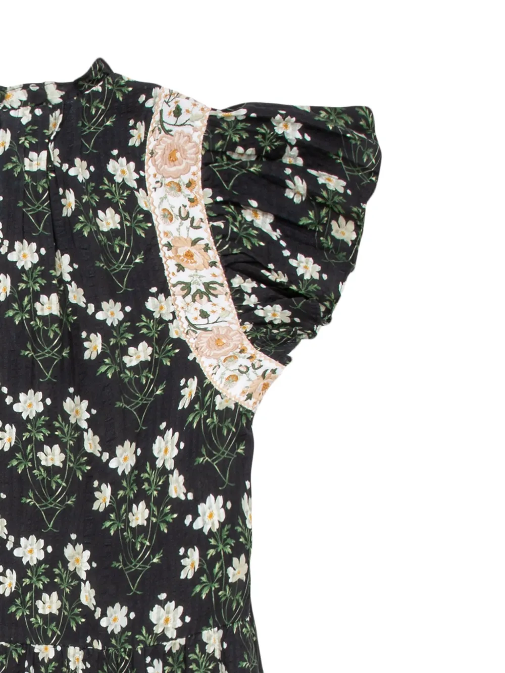 Sea Mini-jurk met bloemenprint - Zwart