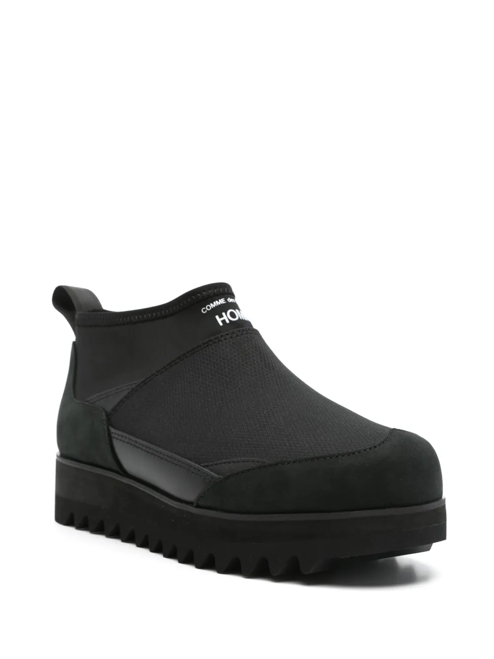 Comme des Garçons Homme Laarzen met vlakken - Zwart