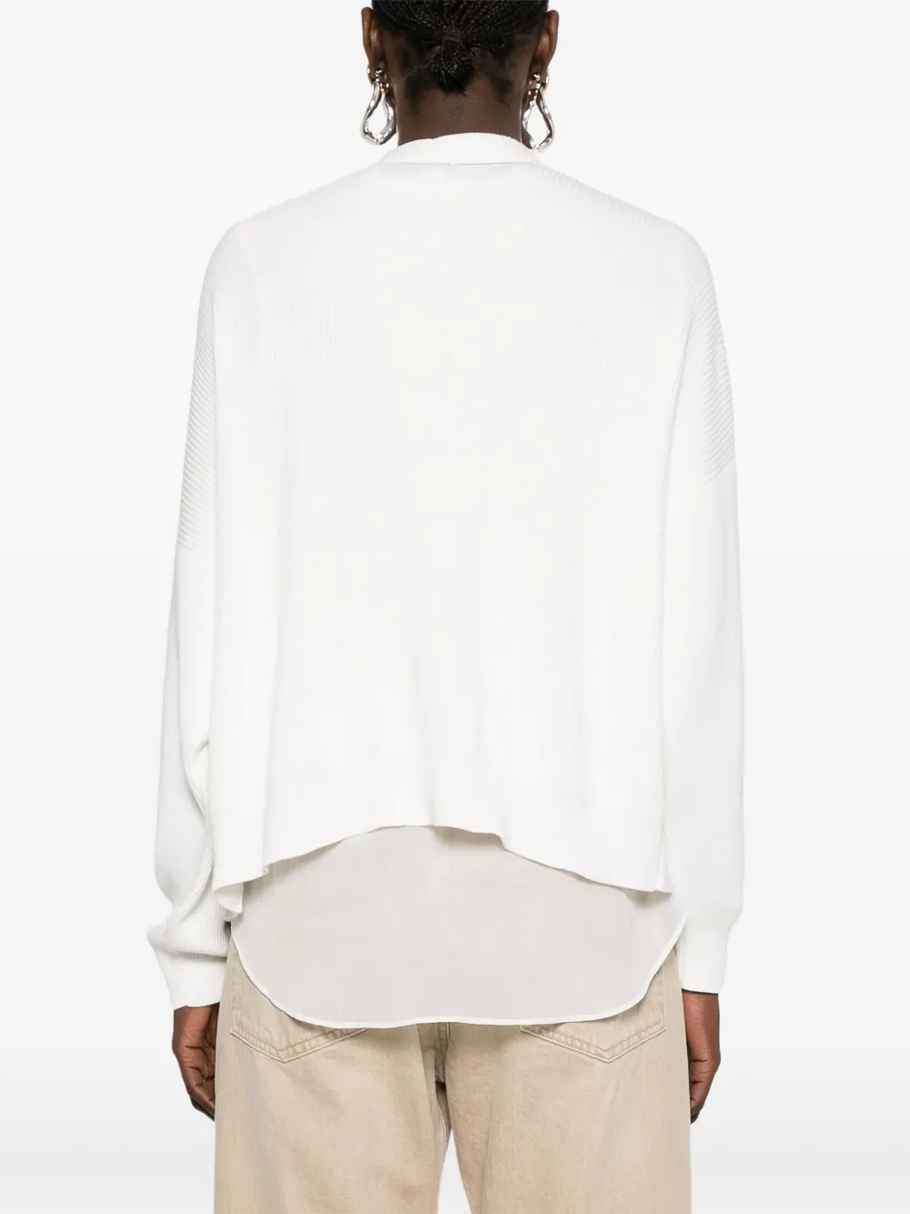 Brunello Cucinelli Gelaagd vest met monili-detail Wit