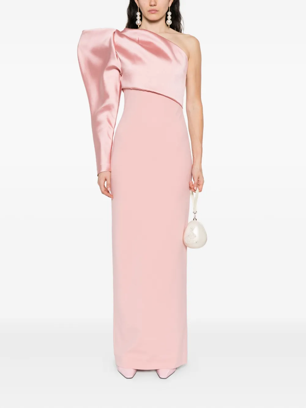 Solace London Tally panel-sleeve maxi dress - Roze