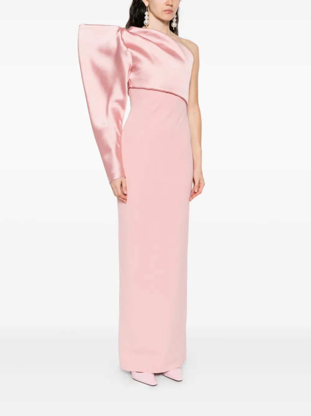 Solace London Tally maxi-jurk met vlakken Roze