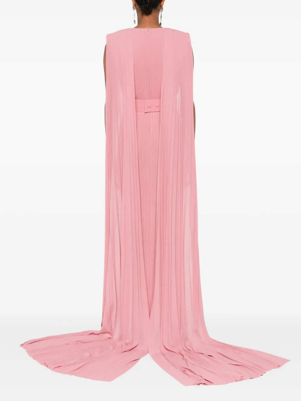 Solace London Tavia pleated belted maxi dress Roze