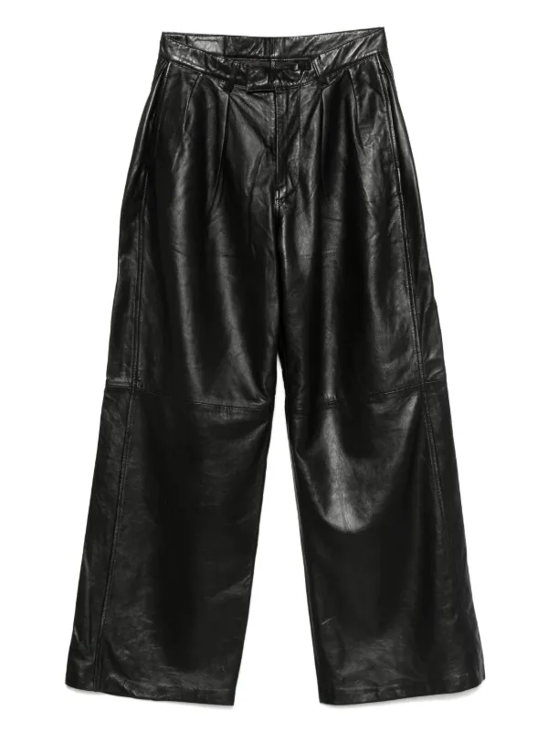 限定価格【新品】ブラックレザーパンツ R13 レザーパンツ | ブラック | FARFETCH JP