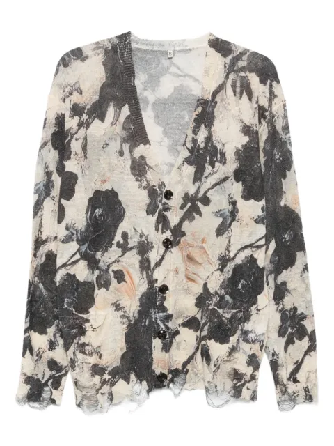 R13 floral-print cardigan