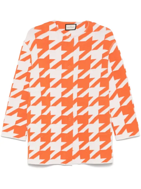 Bruno Manetti houndstooth-pattern cardigan