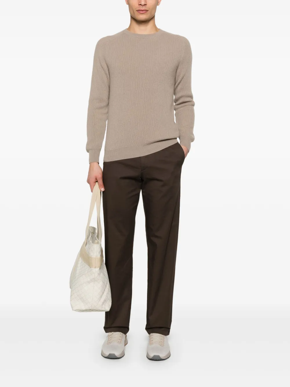 brunomanetti Bruno Manetti Kasjmier trui - Beige