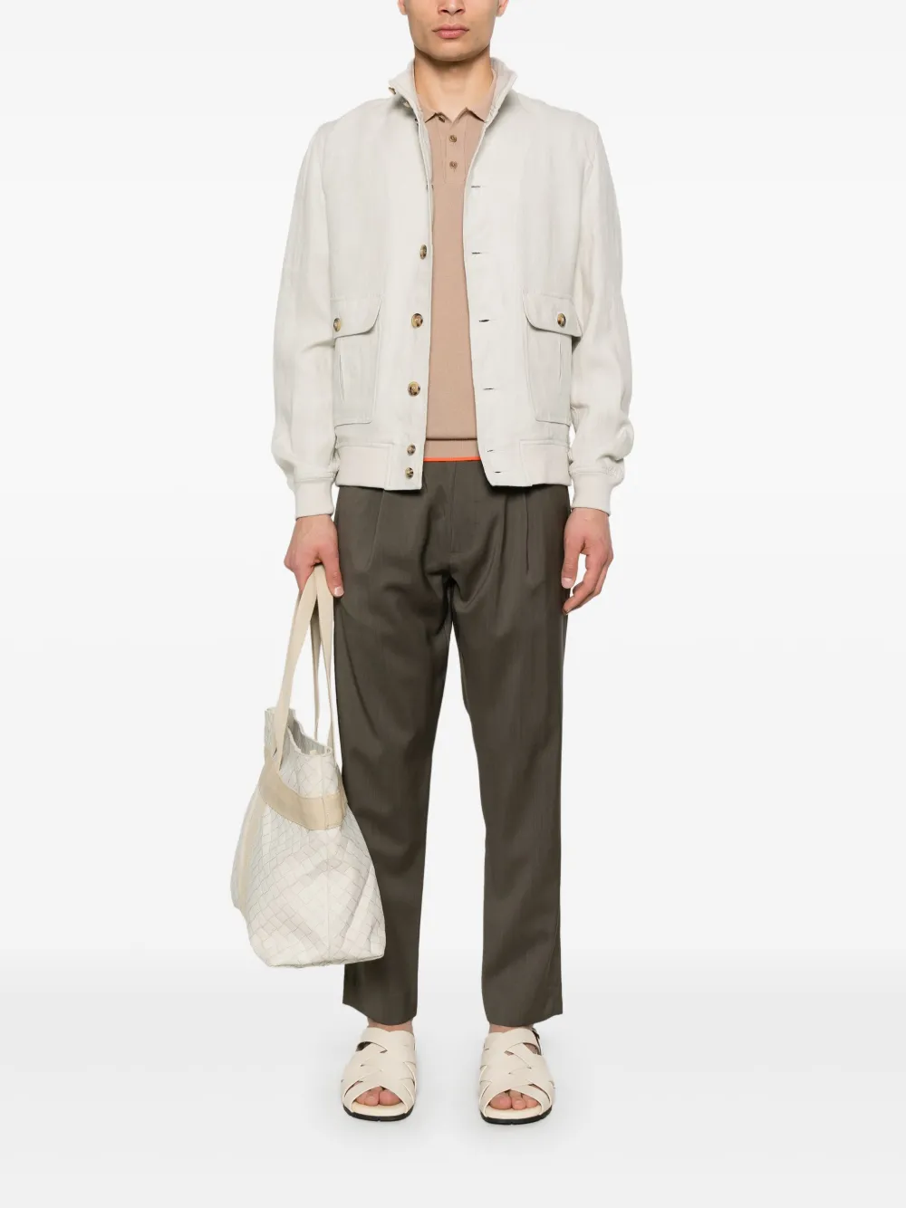 brunomanetti Bruno Manetti Katoenen poloshirt - Beige