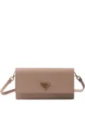 Prada logo plaque satchel bag - Pink