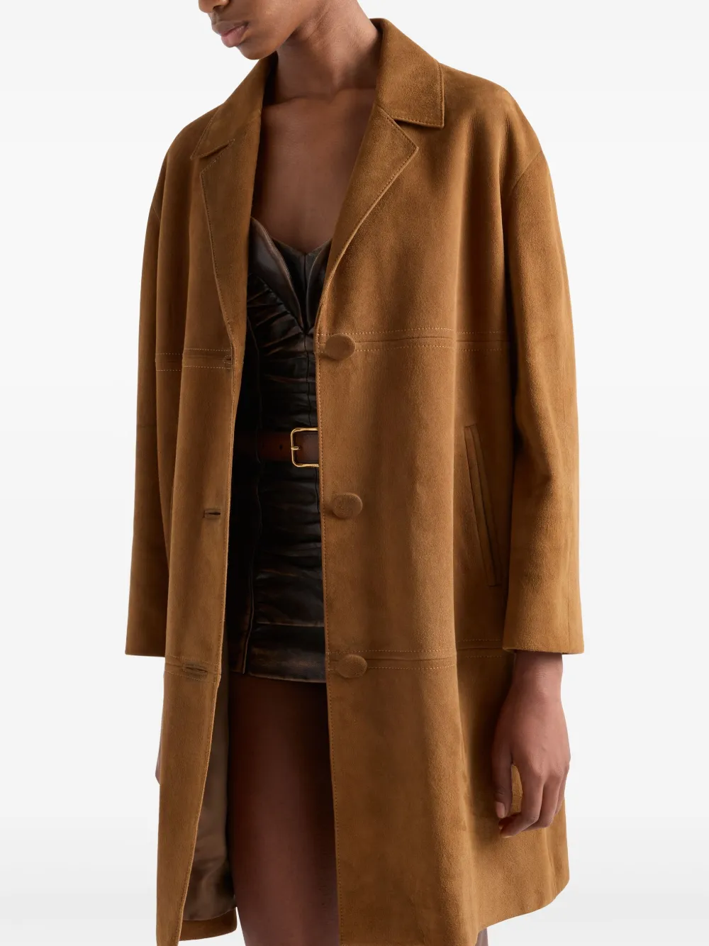Prada Suède jas Bruin