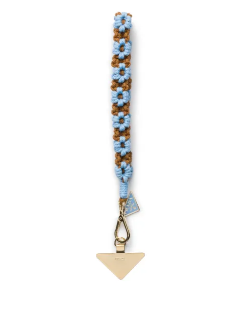 Prada crochet-knit phone wristlet