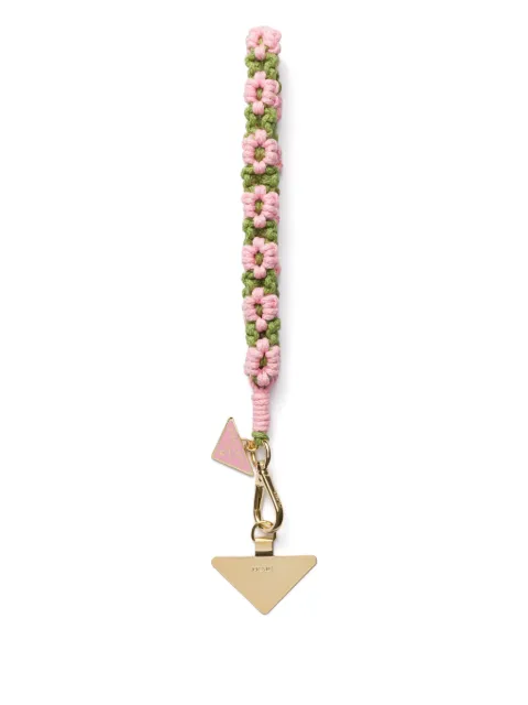 Prada crochet smartphone wristlet