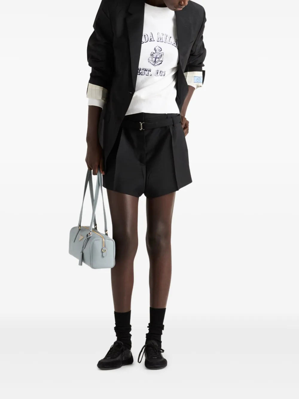 Prada Shorts met riem Zwart