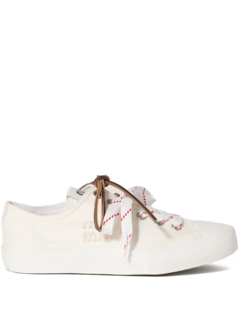 Miu Miu washed-denim sneakers