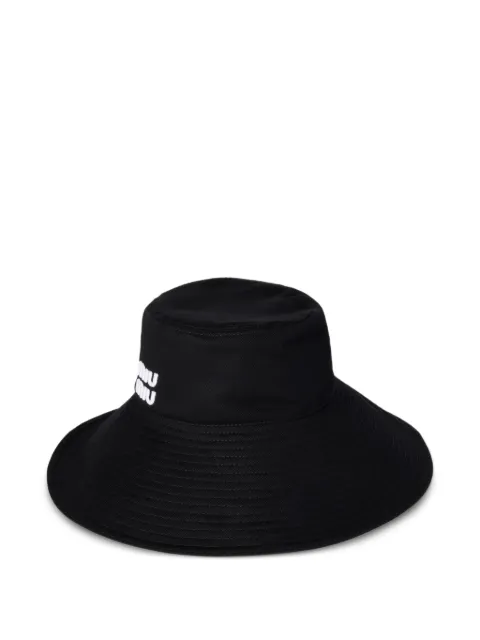 Miu Miu Drill wide-brim bucket hat